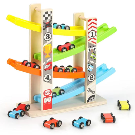 Montessori Track Wooden Ramp Racing