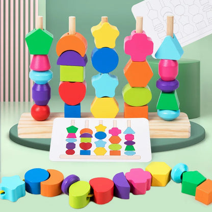 Montessori Wooden Beads Sequencing Set